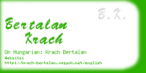 bertalan krach business card